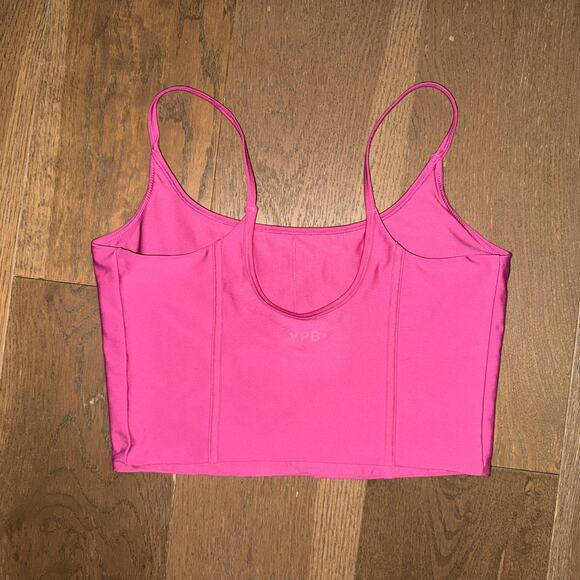 YPB Abercrombie Corset Style Activewear Top Pink Size Large - Picture 2 of 3
